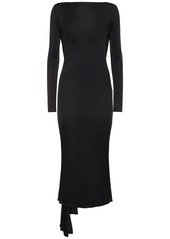 Versace Dua Lipa One-shoulder Jersey Midi Dress