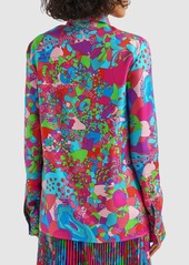 Versace Dua Lipa Printed Silk Twill Shirt