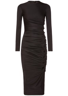 Versace Dua Lipa Twisted Jersey Cutout Dress