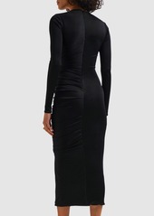 Versace Dua Lipa Twisted Jersey Cutout Dress