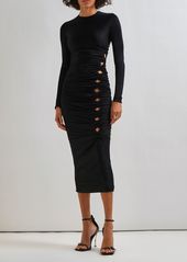 Versace Dua Lipa Twisted Jersey Cutout Dress