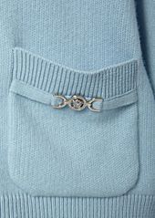 Versace Embellished Cashmere Knit Cardigan