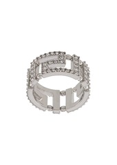 Versace embellished Greca ring