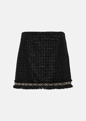 Versace Embellished metallic tweed miniskirt