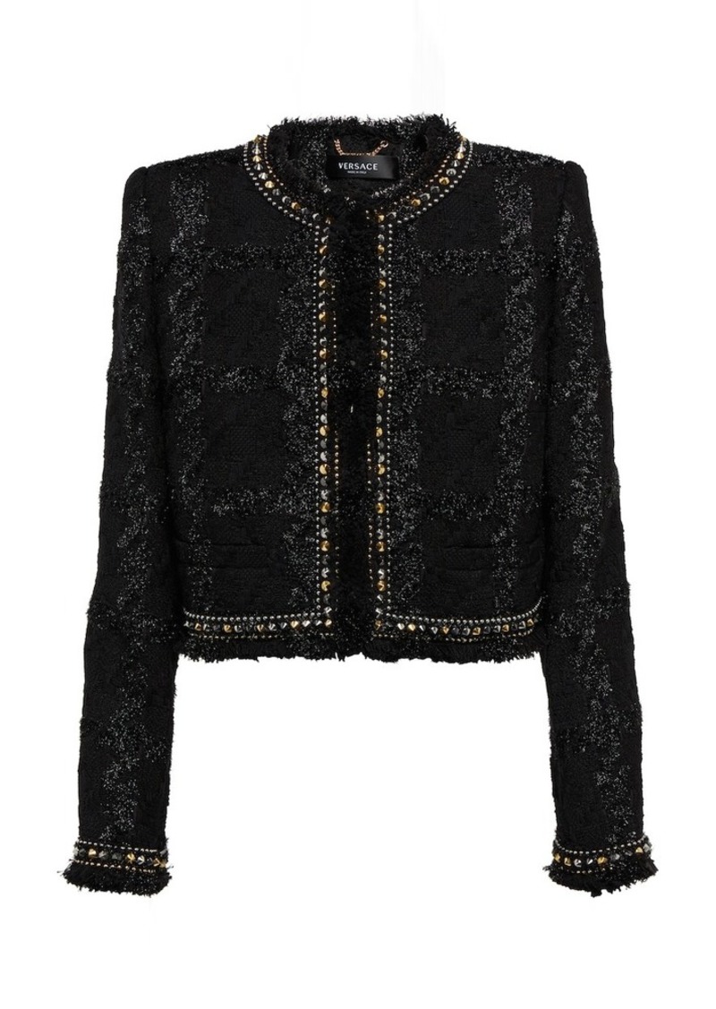 Versace Embellished tweed jacket