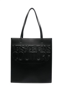 Versace embossed-logo tote bag