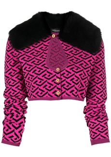 Versace embroidered cropped cardigan