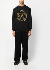 Versace embroidered-logo cotton sweatshirt