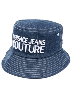 Versace embroidered-logo denim bucket hat