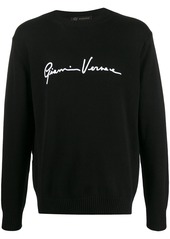 Versace embroidered logo jumper