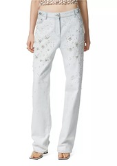 Versace Embroidered Straight-Leg Jeans