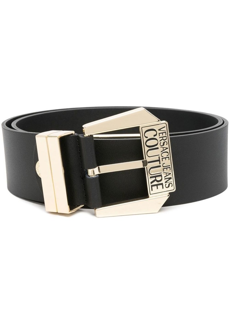 Versace engraved-logo leather belt