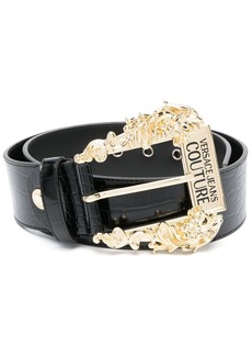 Versace engraved-logo leather belt