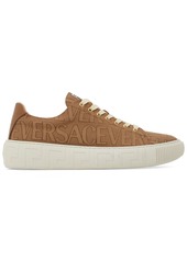Versace Fabric & Leather Sneakers