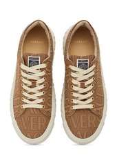 Versace Fabric & Leather Sneakers