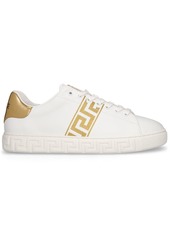 Versace Faux Leather Logo Sneakers