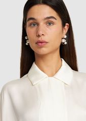 Versace Faux Pearl Drop Earrings