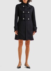 Versace Felt Wool Midi Peacoat