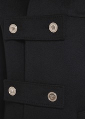 Versace Felt Wool Midi Peacoat