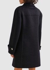 Versace Felt Wool Midi Peacoat