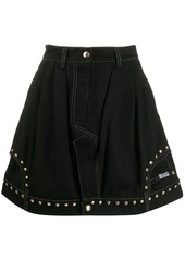 Versace flared studded skirt