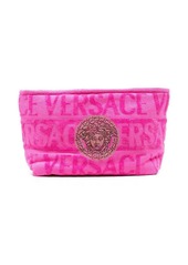 Versace flocked-logo wash bag