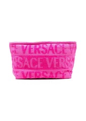 Versace flocked-logo wash bag