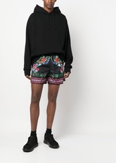 Versace floral-print drawstring shorts