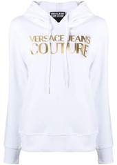 Versace foil logo print hoodie