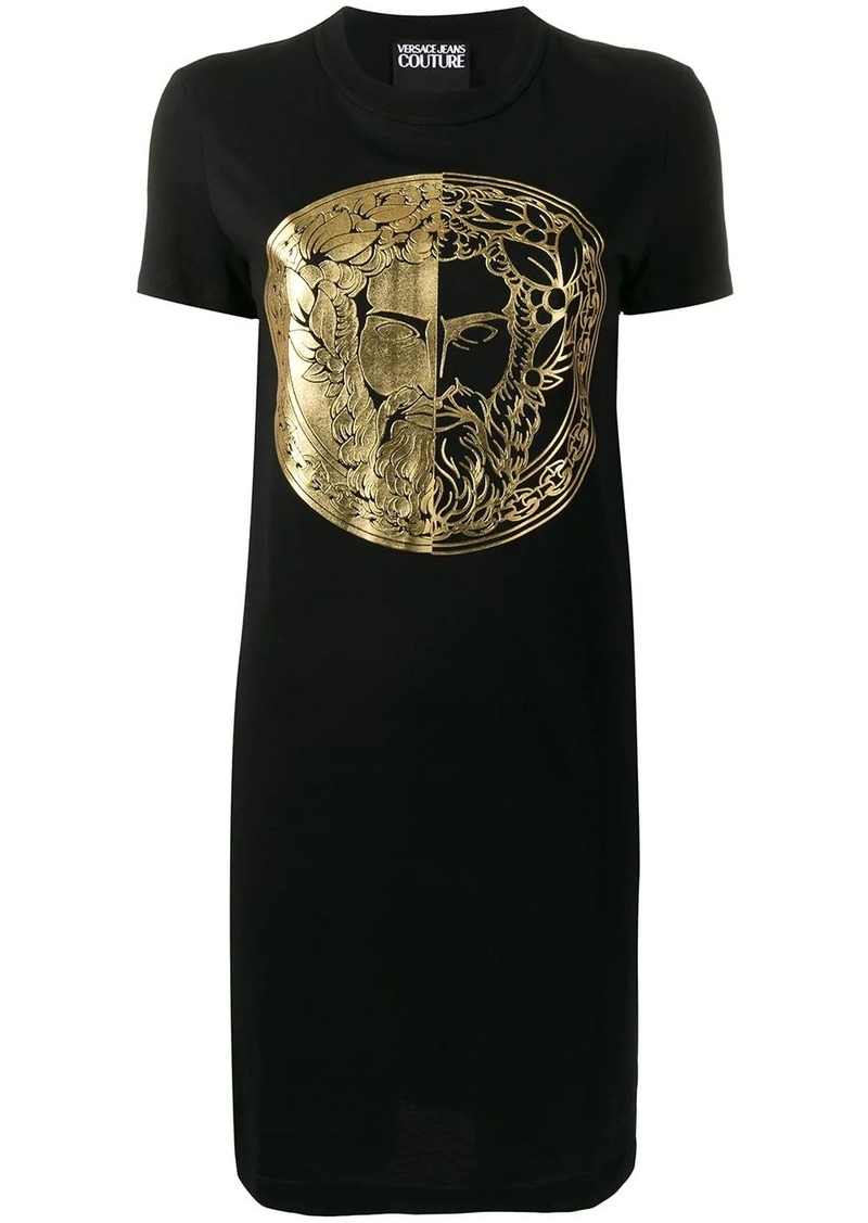 Versace foil-print T-shirt dress