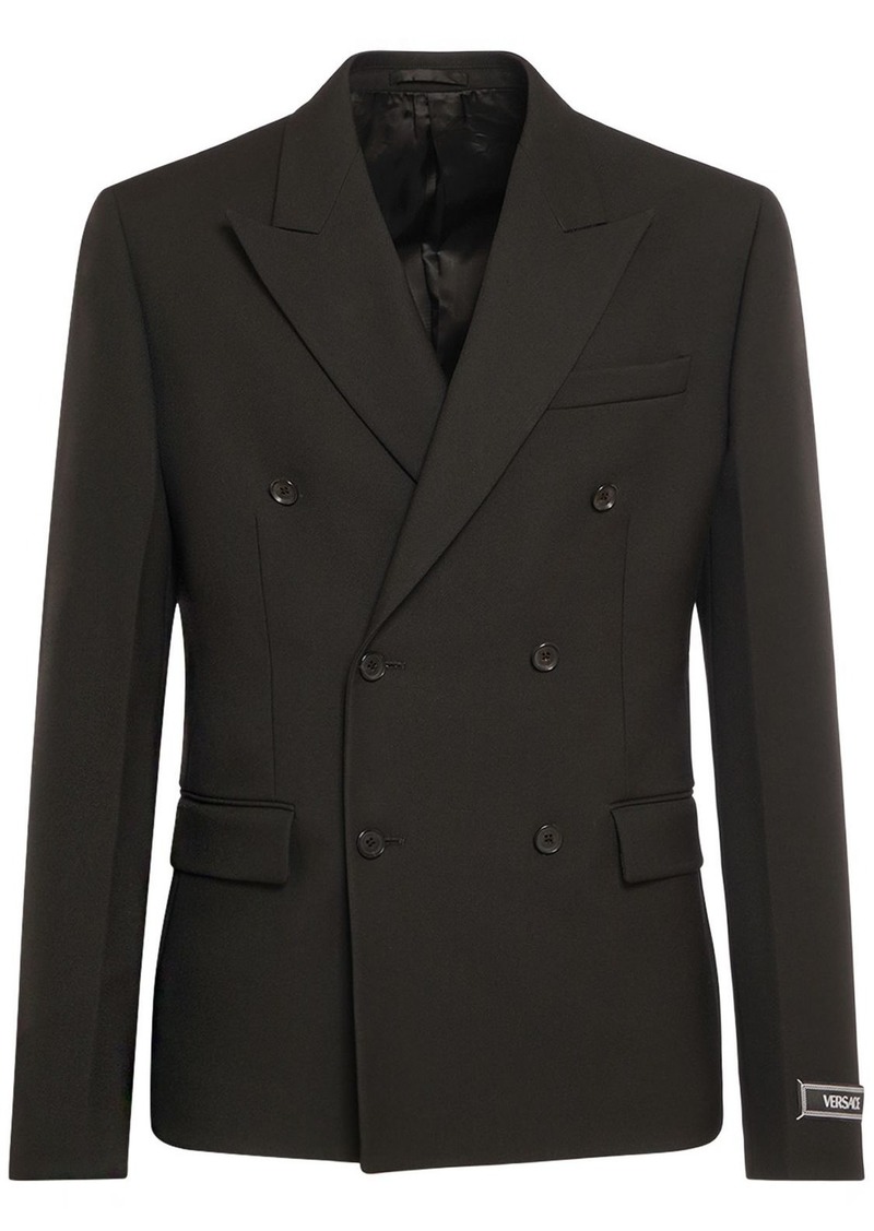 Versace Formal Double Breasted Wool Jacket