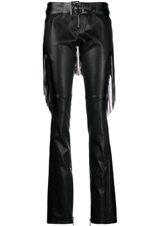 Versace fringed boot-cut trousers