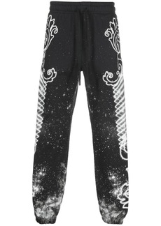 Versace galaxy-print cotton track-pants