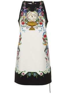 Versace Garden Printed Stretch Cotton Mini Dress