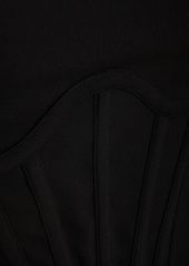 Versace Georgette Long Sleeved Corset Bodysuit