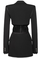 Versace Grain De Poudre Wool Cutout Jacket