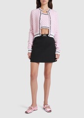 Versace Grain De Poudre Wool Mini Skirt