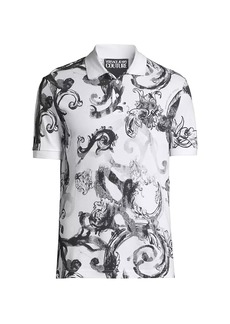 Versace Graphic Cotton Polo Shirt