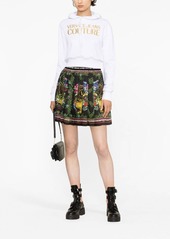 Versace V-Emblem Garden-print miniskirt