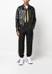 Versace graphic-stripe taffeta track pants