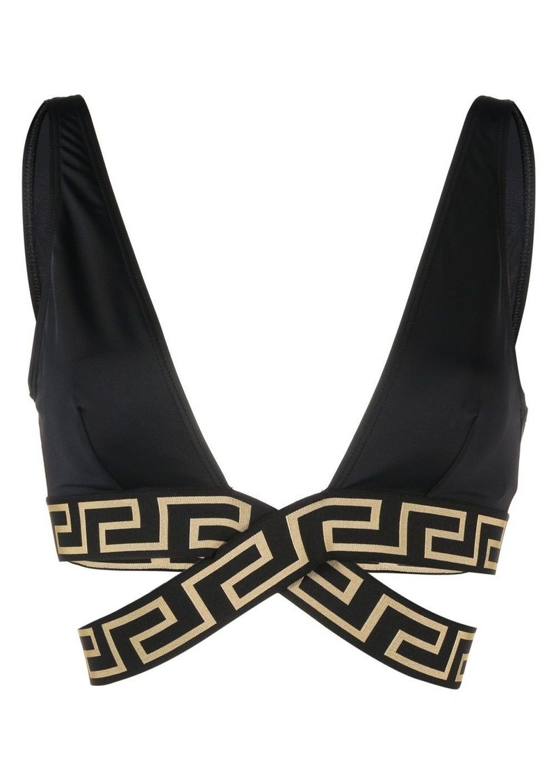 Versace Greca Border triangle bikini top