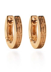 Versace Greca-embossed hoop earrings