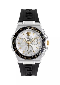 Versace Greca Extreme Chrono Stainless Steel & Silicone Strap Watch/45MM