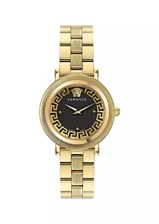 Versace Greca Flourish IP Yellow Gold Stainless Steel Bracelet Watch/35MM