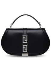 Versace Greca Goddess black leather crossbody bag