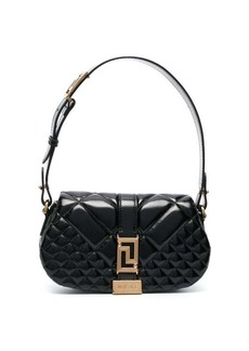 Versace 'Greca Goddess' Mini Bag in Black Quilted Leather Woman