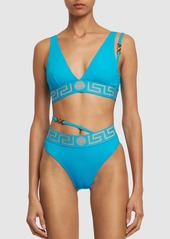 Versace Greca Logo Bikini Top W/strap