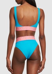 Versace Greca Logo Triangle Bikini Top