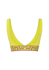 Versace Greca Lycra Triangle Bikini Top