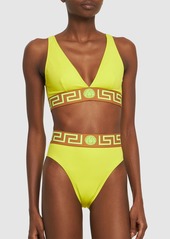 Versace Greca Lycra Triangle Bikini Top